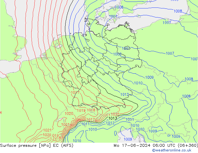 Bodendruck EC (AIFS) Mo 17.06.2024 06 UTC