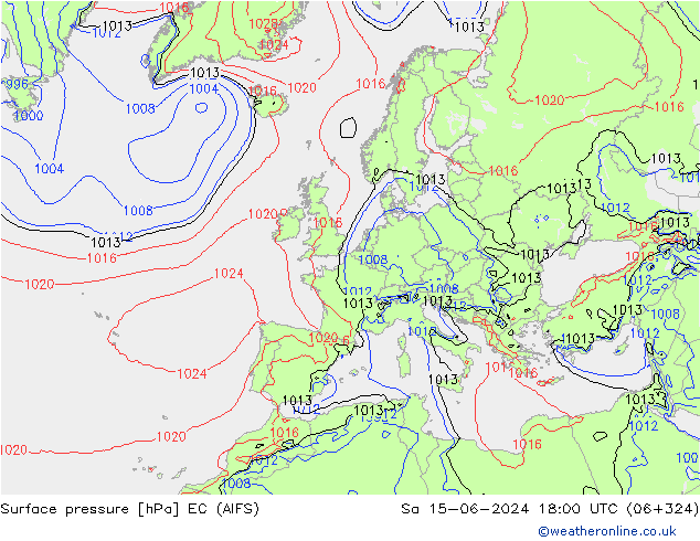 pressão do solo EC (AIFS) Sáb 15.06.2024 18 UTC