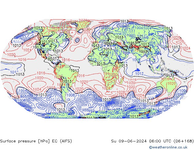 Bodendruck EC (AIFS) So 09.06.2024 06 UTC