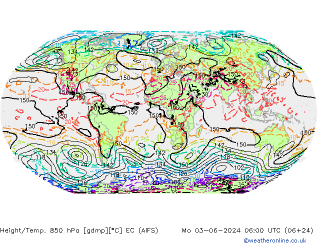 Height/Temp. 850 hPa EC (AIFS) Mo 03.06.2024 06 UTC