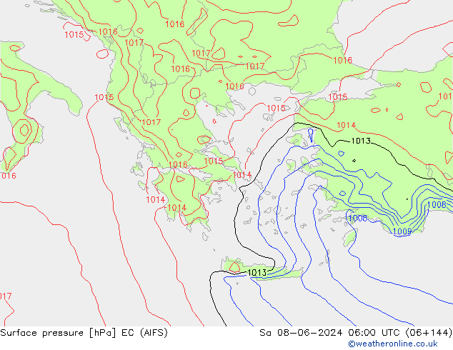 Luchtdruk (Grond) EC (AIFS) za 08.06.2024 06 UTC