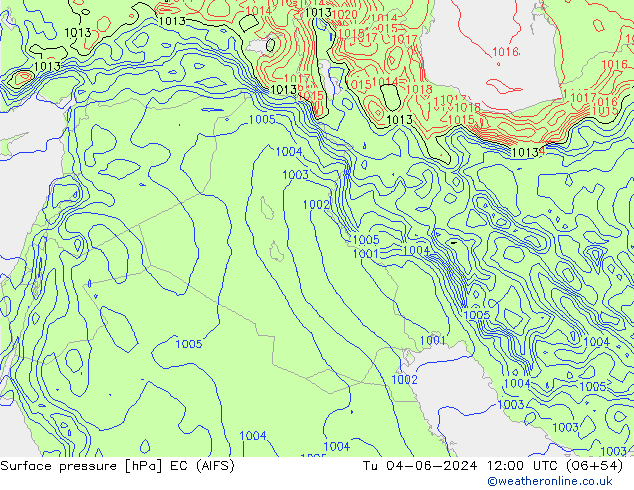ciśnienie EC (AIFS) wto. 04.06.2024 12 UTC