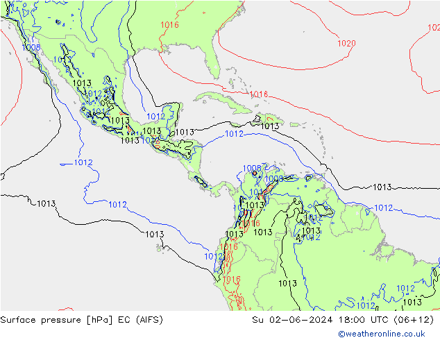 приземное давление EC (AIFS) Вс 02.06.2024 18 UTC