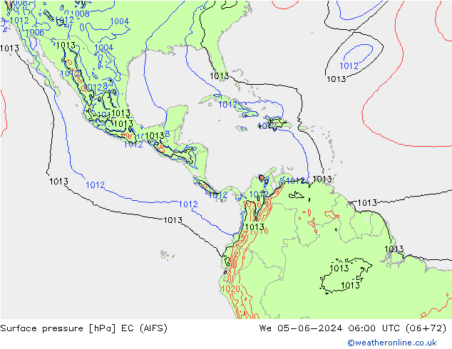 Pressione al suolo EC (AIFS) mer 05.06.2024 06 UTC