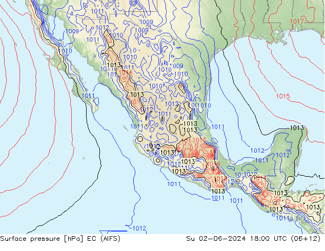 Bodendruck EC (AIFS) So 02.06.2024 18 UTC