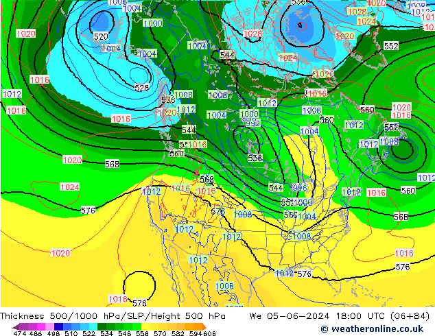 Thck 500-1000hPa EC (AIFS) We 05.06.2024 18 UTC