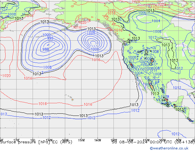 pression de l'air EC (AIFS) sam 08.06.2024 00 UTC