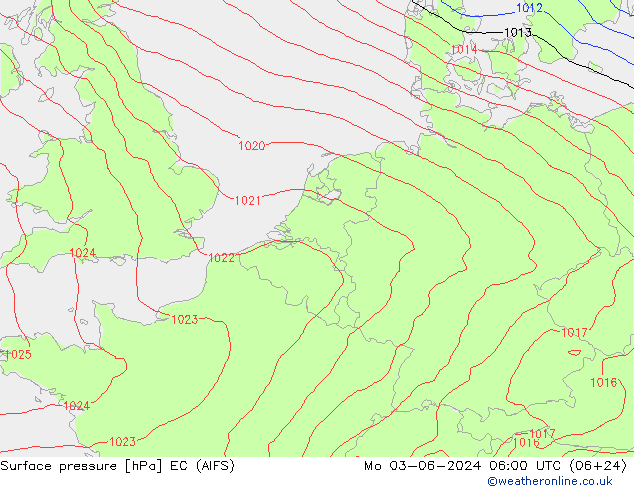 Bodendruck EC (AIFS) Mo 03.06.2024 06 UTC