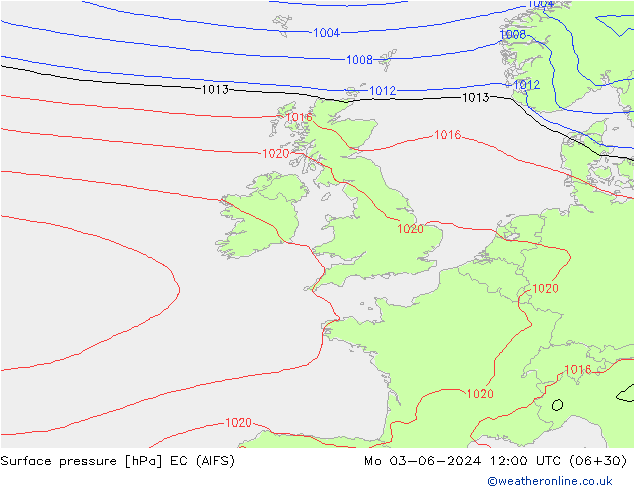 Bodendruck EC (AIFS) Mo 03.06.2024 12 UTC