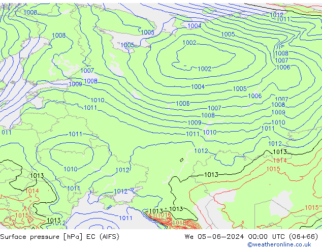 Luchtdruk (Grond) EC (AIFS) wo 05.06.2024 00 UTC