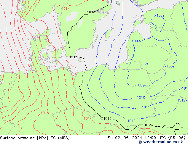 pressão do solo EC (AIFS) Dom 02.06.2024 12 UTC