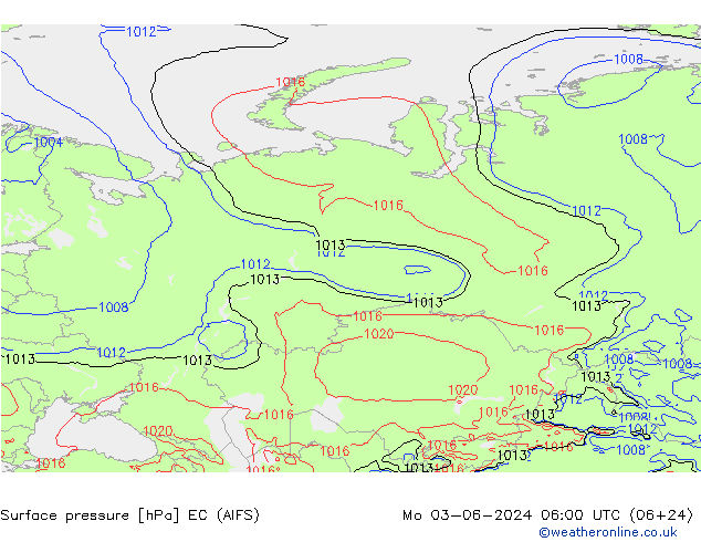 pression de l'air EC (AIFS) lun 03.06.2024 06 UTC