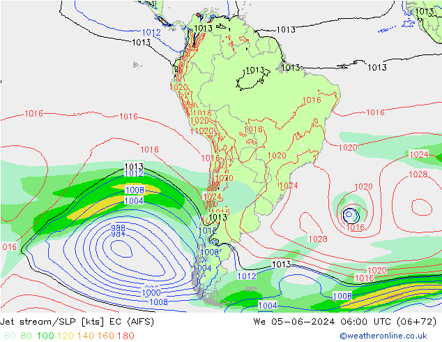 Polarjet/Bodendruck EC (AIFS) Mi 05.06.2024 06 UTC