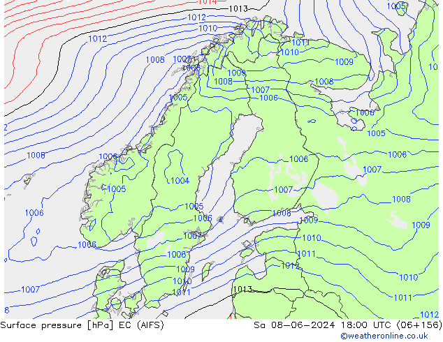 pressão do solo EC (AIFS) Sáb 08.06.2024 18 UTC