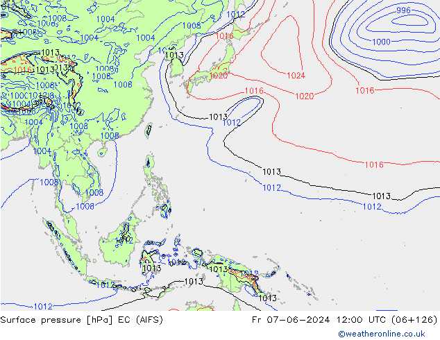 pression de l'air EC (AIFS) ven 07.06.2024 12 UTC