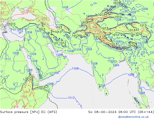 Luchtdruk (Grond) EC (AIFS) za 08.06.2024 06 UTC