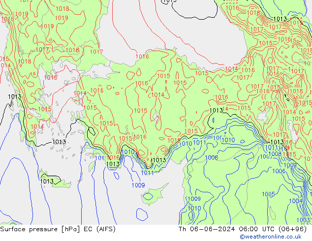 pressão do solo EC (AIFS) Qui 06.06.2024 06 UTC