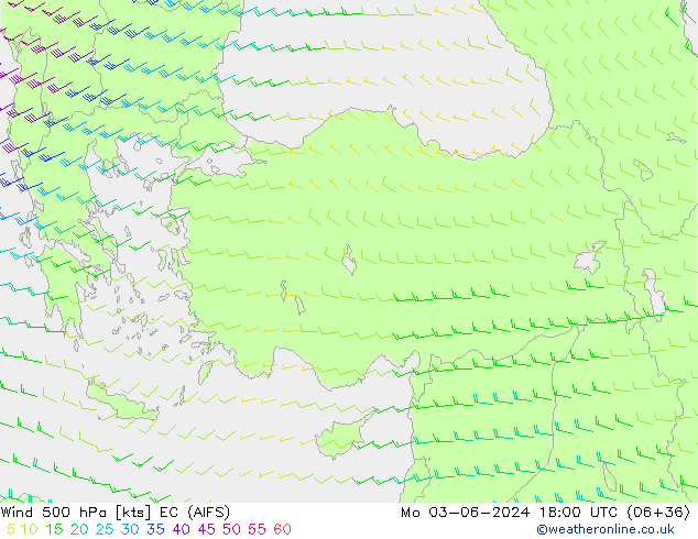 Wind 500 hPa EC (AIFS) ma 03.06.2024 18 UTC