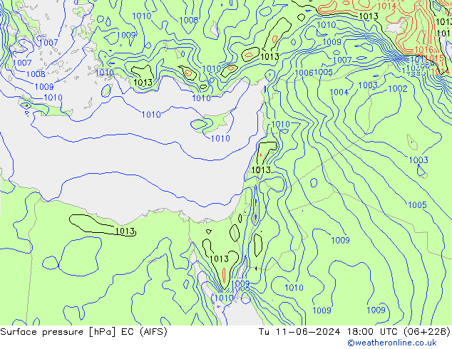 Bodendruck EC (AIFS) Di 11.06.2024 18 UTC