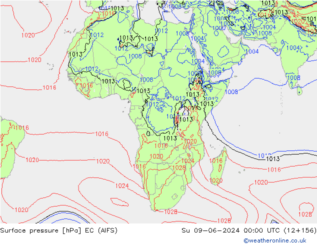 Bodendruck EC (AIFS) So 09.06.2024 00 UTC