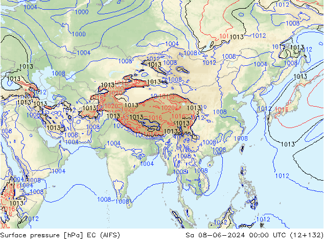 pressão do solo EC (AIFS) Sáb 08.06.2024 00 UTC