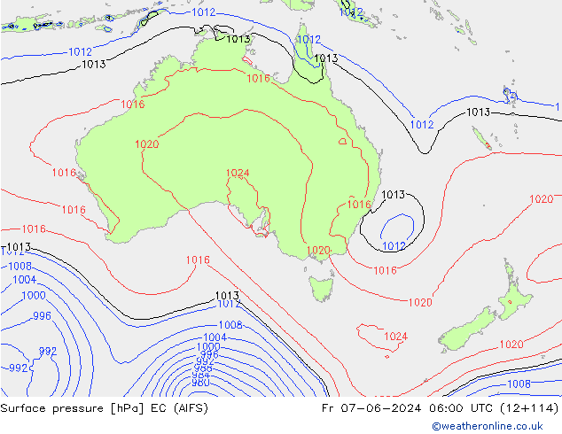 pression de l'air EC (AIFS) ven 07.06.2024 06 UTC