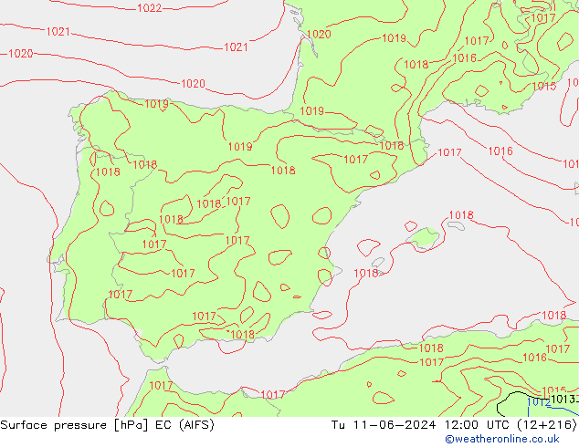 Bodendruck EC (AIFS) Di 11.06.2024 12 UTC