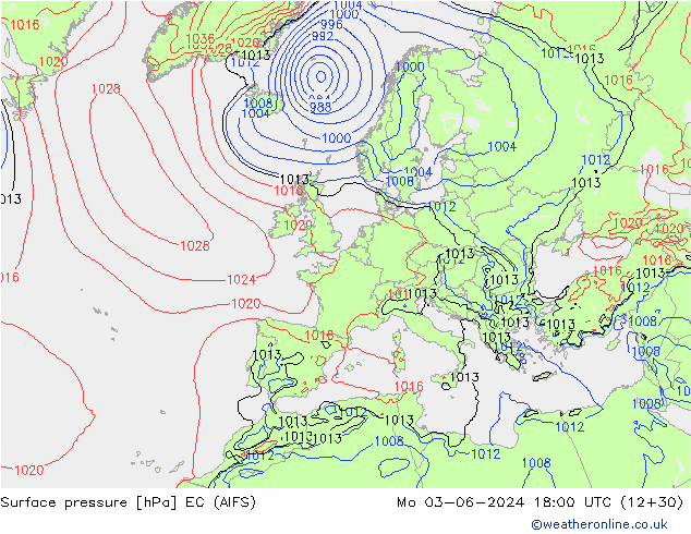 Bodendruck EC (AIFS) Mo 03.06.2024 18 UTC