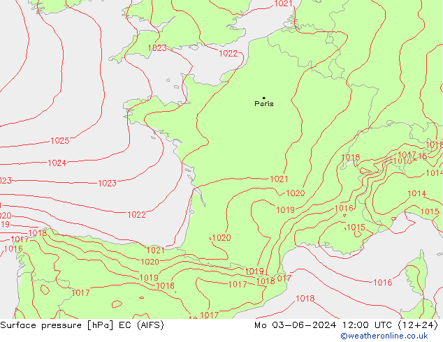 Bodendruck EC (AIFS) Mo 03.06.2024 12 UTC