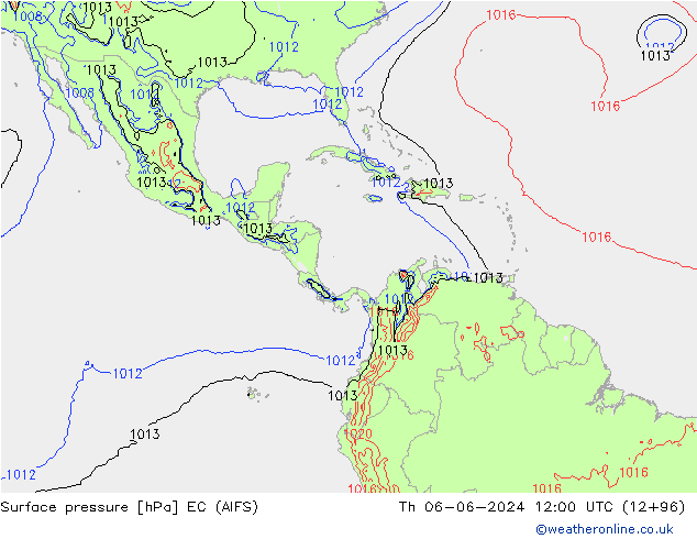 Pressione al suolo EC (AIFS) gio 06.06.2024 12 UTC