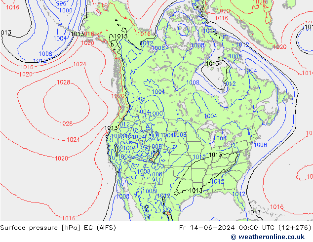 pressão do solo EC (AIFS) Sex 14.06.2024 00 UTC