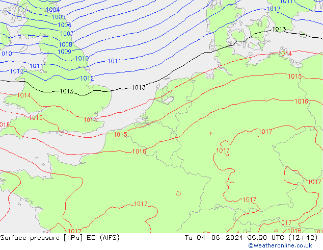 Bodendruck EC (AIFS) Di 04.06.2024 06 UTC