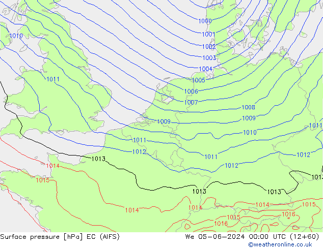 pressão do solo EC (AIFS) Qua 05.06.2024 00 UTC