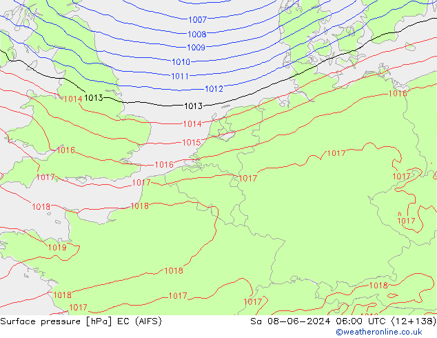 Luchtdruk (Grond) EC (AIFS) za 08.06.2024 06 UTC