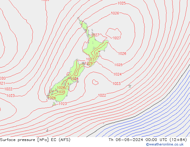 приземное давление EC (AIFS) чт 06.06.2024 00 UTC