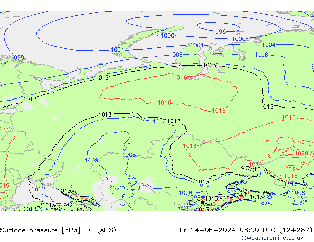 pressão do solo EC (AIFS) Sex 14.06.2024 06 UTC