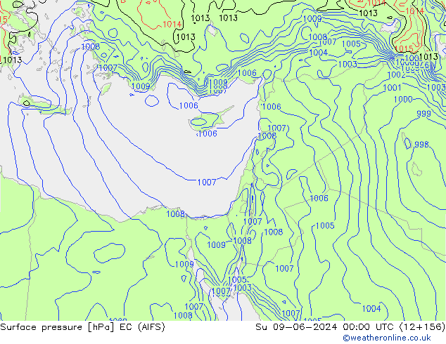 pression de l'air EC (AIFS) dim 09.06.2024 00 UTC