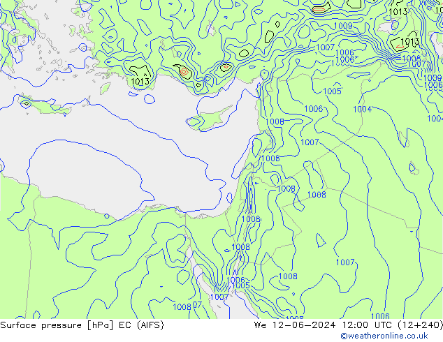 Surface pressure EC (AIFS) We 12.06.2024 12 UTC