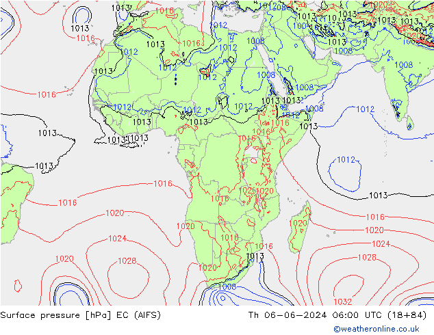 ciśnienie EC (AIFS) czw. 06.06.2024 06 UTC