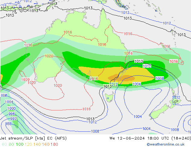 Jet stream/SLP EC (AIFS) We 12.06.2024 18 UTC