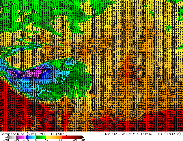 温度图 EC (AIFS) 星期一 03.06.2024 00 UTC