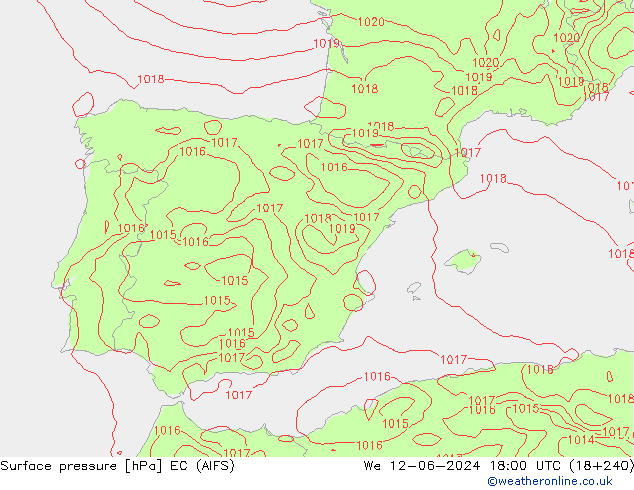 Bodendruck EC (AIFS) Mi 12.06.2024 18 UTC