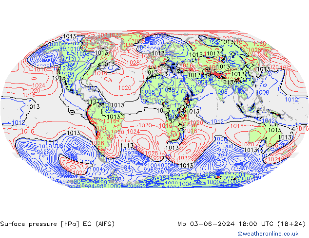 pression de l'air EC (AIFS) lun 03.06.2024 18 UTC