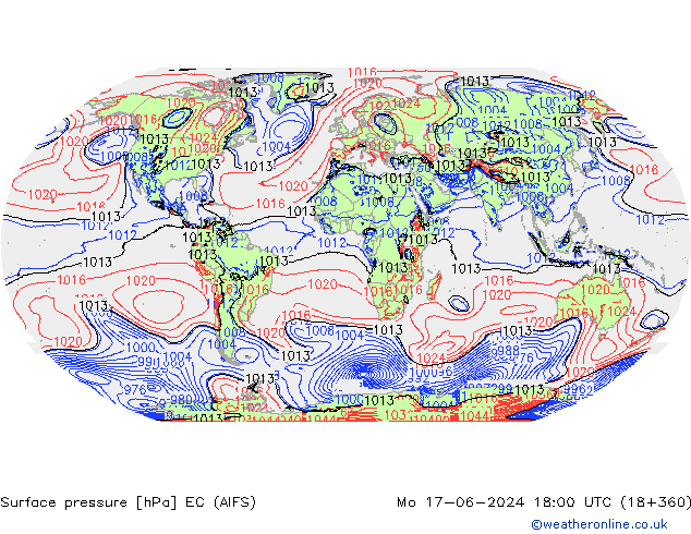 Bodendruck EC (AIFS) Mo 17.06.2024 18 UTC