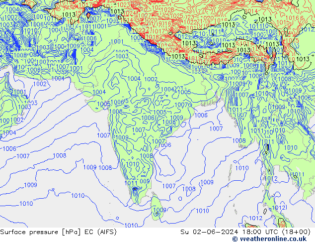 Bodendruck EC (AIFS) So 02.06.2024 18 UTC