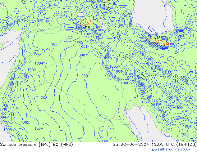 Luchtdruk (Grond) EC (AIFS) za 08.06.2024 12 UTC