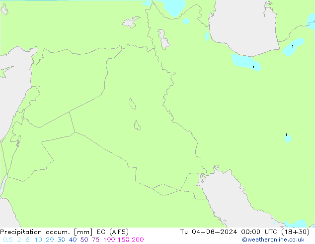 Precipitation accum. EC (AIFS)  04.06.2024 00 UTC