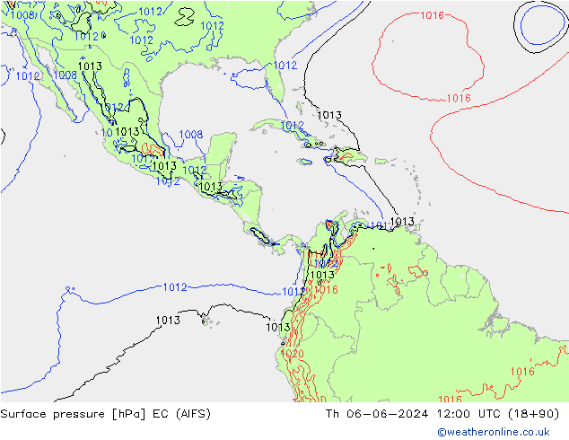 pressão do solo EC (AIFS) Qui 06.06.2024 12 UTC