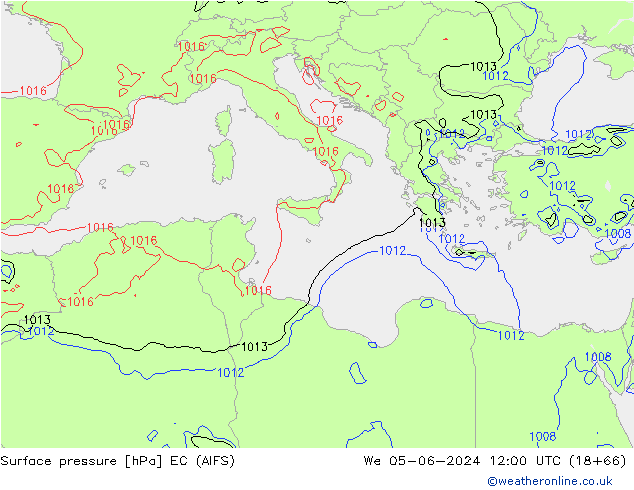 Bodendruck EC (AIFS) Mi 05.06.2024 12 UTC