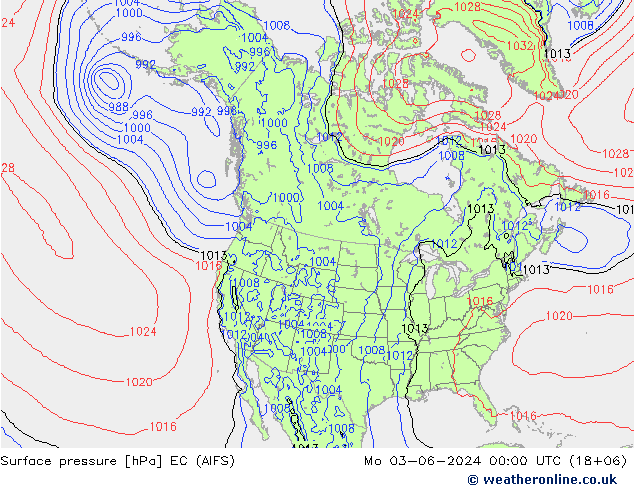 pression de l'air EC (AIFS) lun 03.06.2024 00 UTC